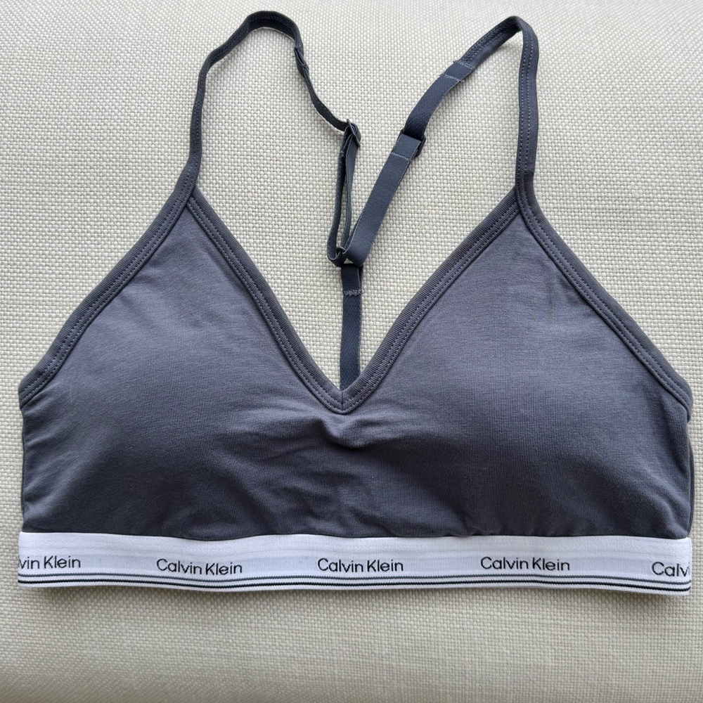 NWOT Calvin Klein Lightly Lined Cotton Padded Triangle Bra (M)